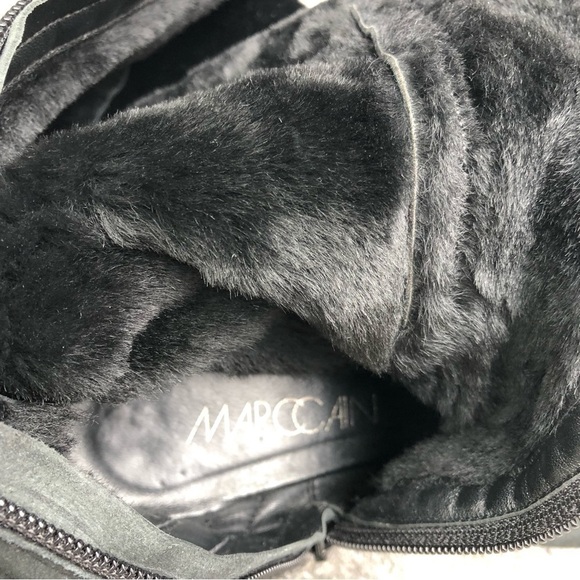 MARC CAIN ANKLE BOOT black leather suede size 38 made in Italy - Picture 7 of 16